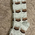 American Eagle  Outfitters AE Green Raccoon Fair Isle Super Soft Crew Socks NWT Photo 0