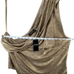 Ralph Lauren Lauren Top XXL Brown Gold Foil Metallic Off Shoulder Glam Goddess Photo 6