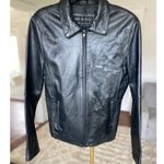 R&O Genuine Leather Zip Jacket Black L Classic Baddie Moto Streetwear Edgy Urban Size L Photo 1
