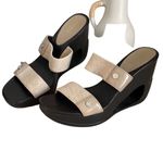 Calvin Klein Yanz Wedge Shoes Tanâand Brownâ Size 8.5 Photo 1