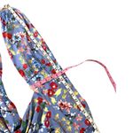 Parker Floral Smocked Waist Key Hole Ruffle Long Sleeve Dress Periwinkle Medium Photo 11