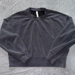Lululemon  Sweatshirt Womens Black Fleece Perfectly Oversized Softstreme Sz 4 Photo 0