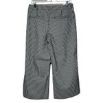 Ann Taylor Factory Crop Wide Leg Pants Womens 6 Black White Stripe Workwear Photo 1