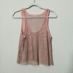 Free People NEW  Filter Finish Cami Tank Metallic Pink Combo Size Small Loose Fit Photo 5