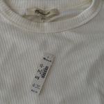 Madewell NWT  drapey rib long sleeve tee cream color Sz S soft Photo 8