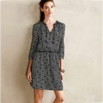 Anthropologie Anthro Maeve Galen Tassel Tie Chevron Dot Shift Dress Photo 2
