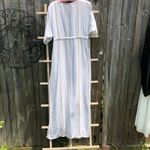 Caribbean Joe  White Embroidered Gold threads Swim Coverup OS Photo 7