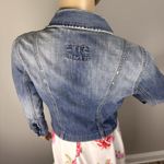Abercrombie & Fitch Size Small Blue Denim Jacket 3/4 Sleeves Button Up Photo 9