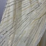 Mac Duggal Butter Yellow Gown Beaded Faux Wrap Size 14 Pastel Wedding Prom Gala Photo 7