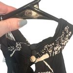 Joie  Black Floral Sleeveless Halter Neck Keyhole Front Blouse Women Sz M Photo 10