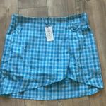 Cider NWT  Checketed Blue Belted Skort Sz XL Photo 3