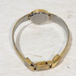 Vintage Caravelle Bulova Watch Ladies 1986 Petite Integrated Bracelet Gold Photo 3