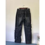 Unbranded womens black jeans size S cool pockets and prints Photo 1