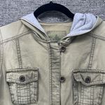 prAna Womans Jacket XS Distressed Lightweight Hooded Utility Military Style Photo 1