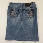Miss Me  Jeans Women Size 30 Bootcut Denim Skirt Embellished Fleur De Lis Photo 7