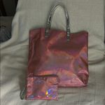 Justice  Iridescent Pink Tote Bag Set Photo 1