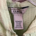 L.L.Bean Womens Mint Waffle Knit Hoodie Jacket Size XS Zip Up Heritage Green Photo 4