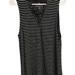 American Eagle Black White Pinstripe Sleeveless Soft & Sexy Tank Size Large Photo 1
