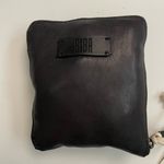 Biba Purse Backpack Convertible Packable Leather Cotton Travel Black Brown Photo 2