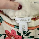 House of Harlow White Colorful Patterned Linen Blend Pants Size 4 Women's Photo 3