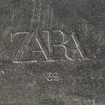 ZARA  Black Patent Leather Square Toe Chunky Platform Loafer Shoes Sz EU 39 US 8 Photo 5