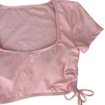 Cabana Del Sol Swimsuit Bikini Pink String Short Sleeves Small New Photo 8
