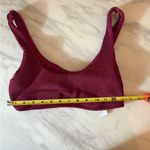 Hollister  Swim Burgundy Smocked Bikini Top Women’s Large Stretch Textured Scoop Photo 2