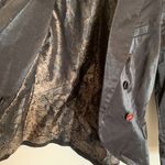 H&M  Womens Size 4 Jacket Short Black Shimmer Silver Buttons Rock Preppy Photo 6