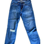 Ariat Real Denim Women's Blue Straight Leg Belt Looped Distressed Jean Size 28s Photo 0