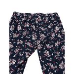 Torrid  Sz 0 Plus Floral Crop Pants‎ Blue Capri Boho Whimsy Sport Romantic Artsy Photo 9