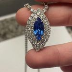 Dress Up Lot Of 2 Silver Tone / Rhinestone Necklace - Evening / Wedding /  Photo 5