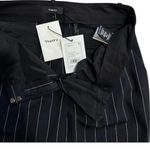 Theory  NWT womens 6 Navy & white Traceable Wool pinstriped Cropped Pants Photo 7
