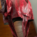 Beirn large red snakeskin shoulder bag date night going out purse Valentine's Photo 6