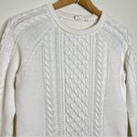 Gap Cable Knit Cotton Sweater Women’s Size Medium Color: Snowflake Milk Neutral Photo 1