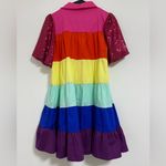 Blue b Colorful Rainbow women’ Dress Red Photo 4