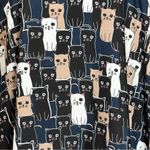 L.A.Soul Sleeveless Fit & Flare Dress Multicolor Cat Pattern Women’s Size Small Blue Photo 8