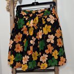 Who What Wear  Floral Mini Skirt Black Orange Green Size X Small Photo 0