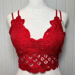 Anemone  Elise Scarlet Lace RED Bralette Size XL‎ NEW Photo 0