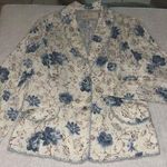 UVA Lightweight Blazer. Size Small Women’s. Blue Floral Print With Lace Photo 0