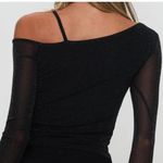 Princess Polly Princess PollyBlack One-Shoulder Glitter Top Photo 2