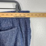 Old Navy  Linen Blend Pants High-Rise‎ Straight Taper Blue Casual XL Photo 6