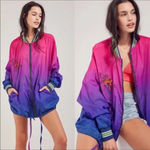 Silence + Noise UO Late to the Party Windbreaker Jacket Coat Floral Pink Photo 2