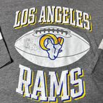 NFL Team Apparel NEW Los Angeles Rams NFL Womens‎ 2XL Football Three Quarter Sleeve T Shirt Photo 3