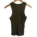 Anthropologie By  Robin Ribbed Tank Top Olive Green Ribbed S Photo 6