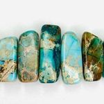 TURQUOISE Jasper Gem Stone Boho Hair Barrette Clip Blue Photo 0