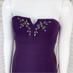 Max and Cleo  Rhinestone Detail Strapless‎ Sheath Dress Purple 2 Photo 5