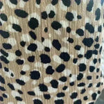 Women’s Small Short Sleeve Top Black Tan White Pattern V Photo 3