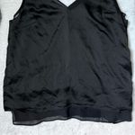 H&M Black Satin and Tulle V Neck Cami Photo 2