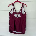 Old Navy  Women’s 2X Plus Maroon Tankini Vneck Swim Top Plus Size New Pool Beach Photo 3
