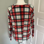 Cuddl Duds  Plaid Pajama Top Long Sleeve Fleece Red Green Holiday Size Small Photo 2